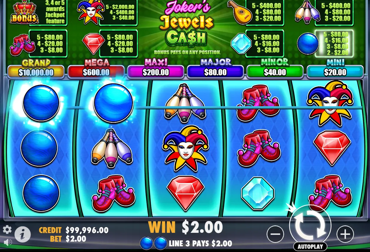 Joker’s Jewels Cash demo